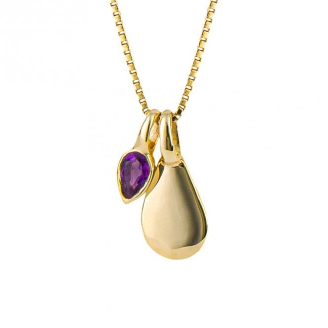 Gold Plated Birthstone February Amethyst Pendant P5180BeginningsP5180