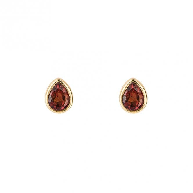 Gold Plated Birthstone January Garnet Earrings E6202BeginningsE6202