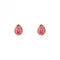Gold Plated Birthstone July Pink Quartz Earrings E6208BeginningsE6208