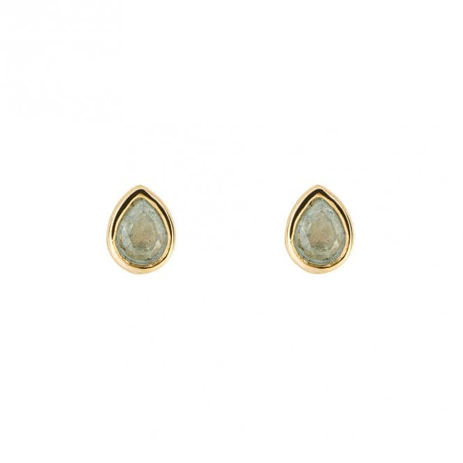 Gold Plated Birthstone March Aquamarine Earrings E6204BeginningsE6204