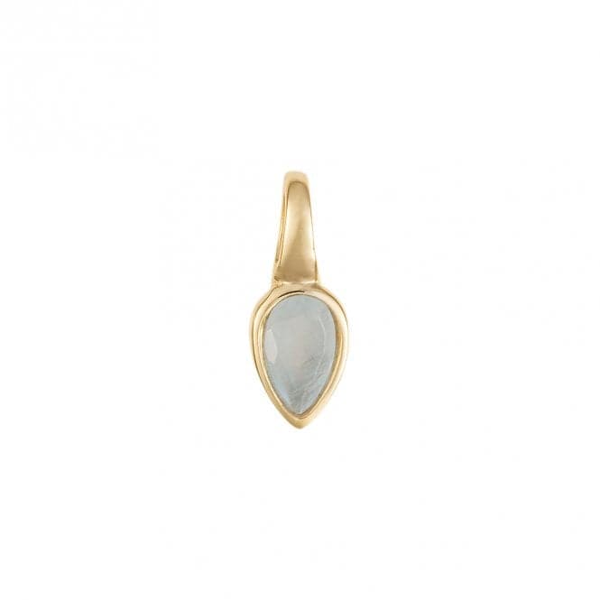 Gold Plated Birthstone March Aquamarine Pendant P5216BeginningsP5216