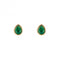 Gold Plated Birthstone May Green Onix Earrings E6206BeginningsE6206