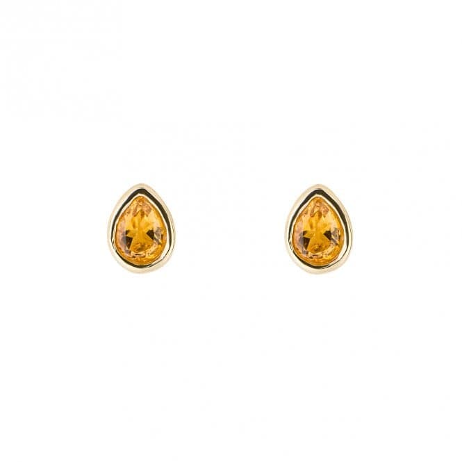 Gold Plated Birthstone November Citrine Earrings E6212BeginningsE6212