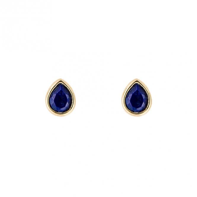 Gold Plated Birthstone September Lapis Lazuli Earrings E6210BeginningsE6210