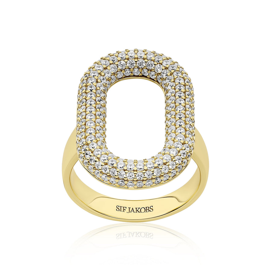 Gold Plated Capri Ring SJ - R62014 - CZ - YGSif JakobsSJ - R62014 - CZ - YG - 52