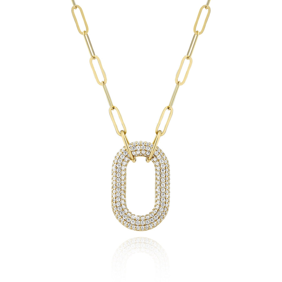 Gold Plated Capri Uno Necklace SJ - N62014 - CZ - YGSif JakobsSJ - N62014 - CZ - YG