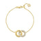 Gold Plated Carrara Bracelet SJ - B2477 - CZ - YGSif JakobsSJ - B2477 - CZ - YG