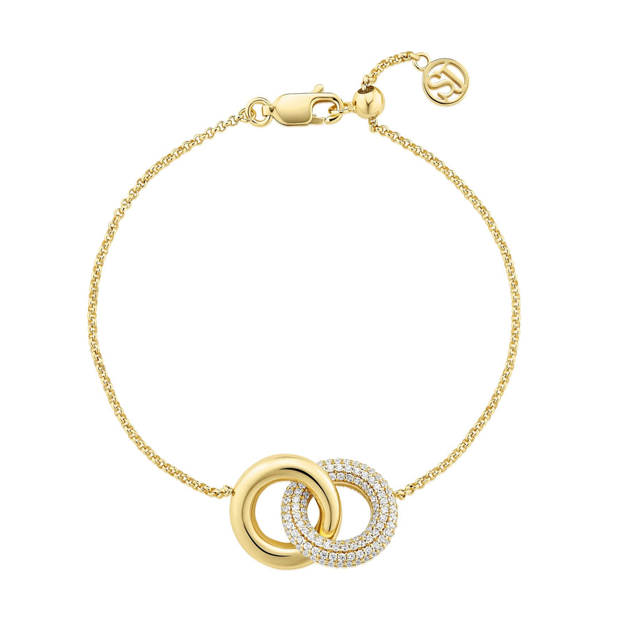 Gold Plated Carrara Bracelet SJ - B2477 - CZ - YGSif JakobsSJ - B2477 - CZ - YG