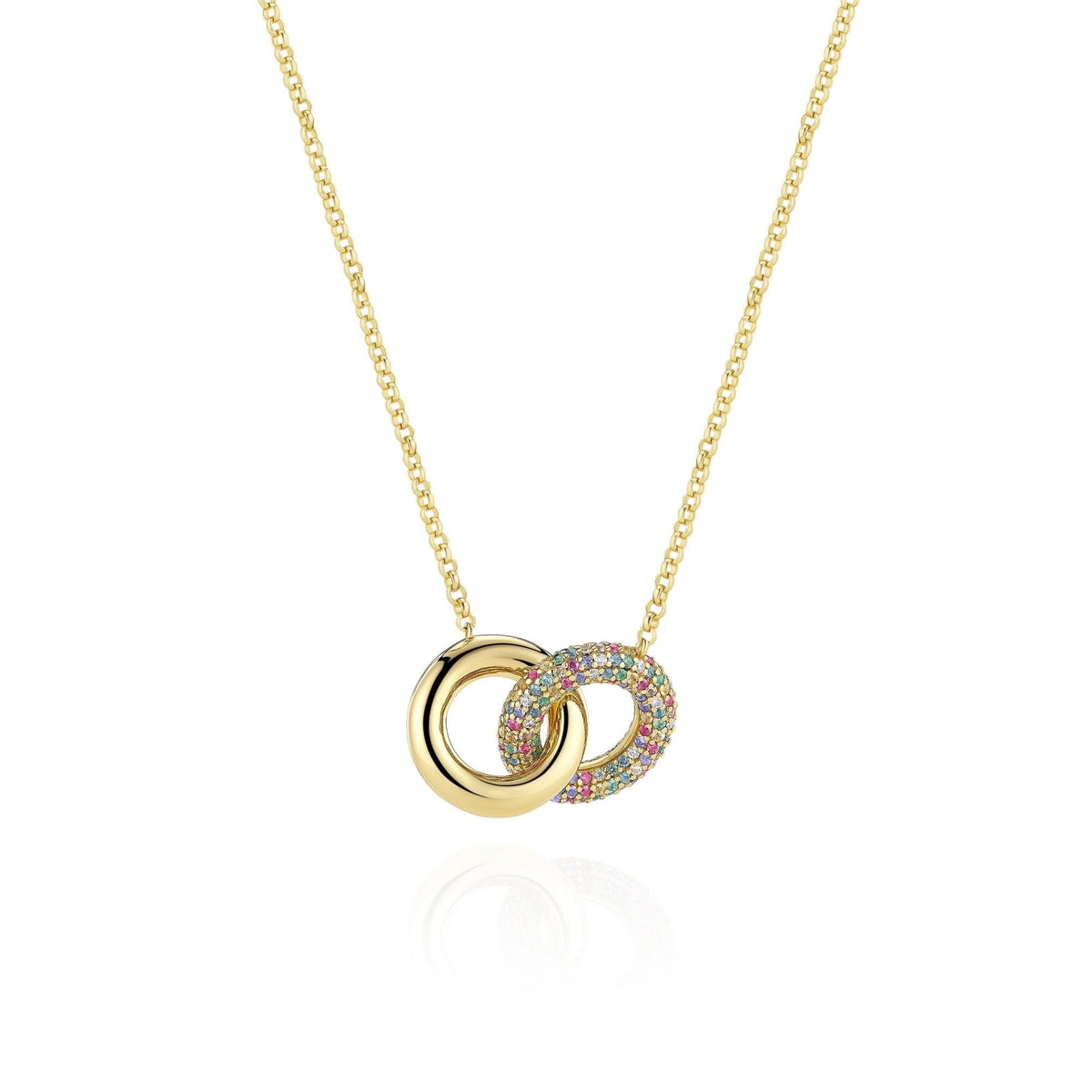 Gold Plated Carrara Due Piccolo Necklace SJ - N2477 - XCZ - YGSif JakobsSJ - N2477 - XCZ - YG
