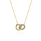 Gold Plated Carrara Due Piccolo Necklace SJ - N2477 - XCZ - YGSif JakobsSJ - N2477 - XCZ - YG