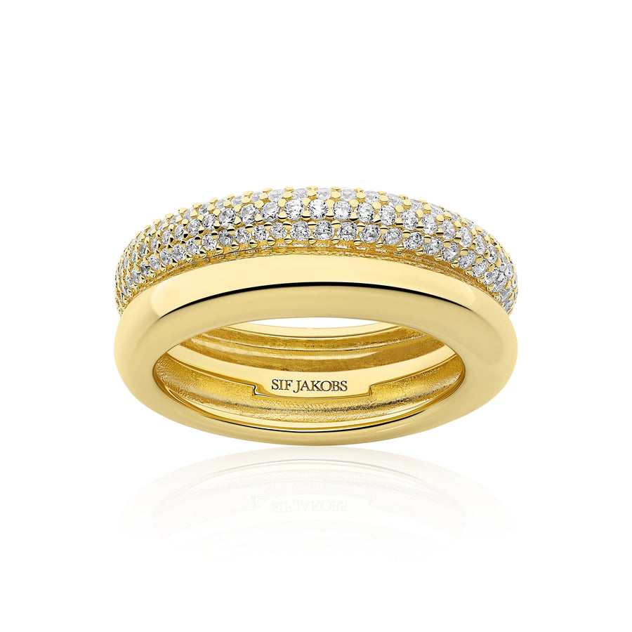 Gold Plated Carrara Ring SJ - R2476 - CZ - YGSif JakobsSJ - R2476 - CZ - YG - 52