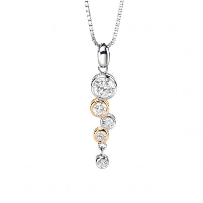 Gold Plated Cubic Zirconia Drop Pendant P3457CFiorelli SilverP3457C