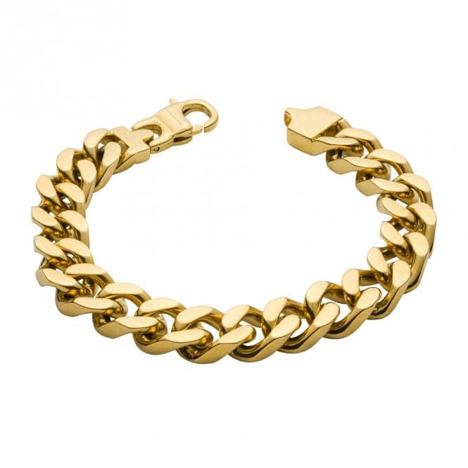 Gold Plated Curb 22cm Bracelet B5444Fred BennettB5444