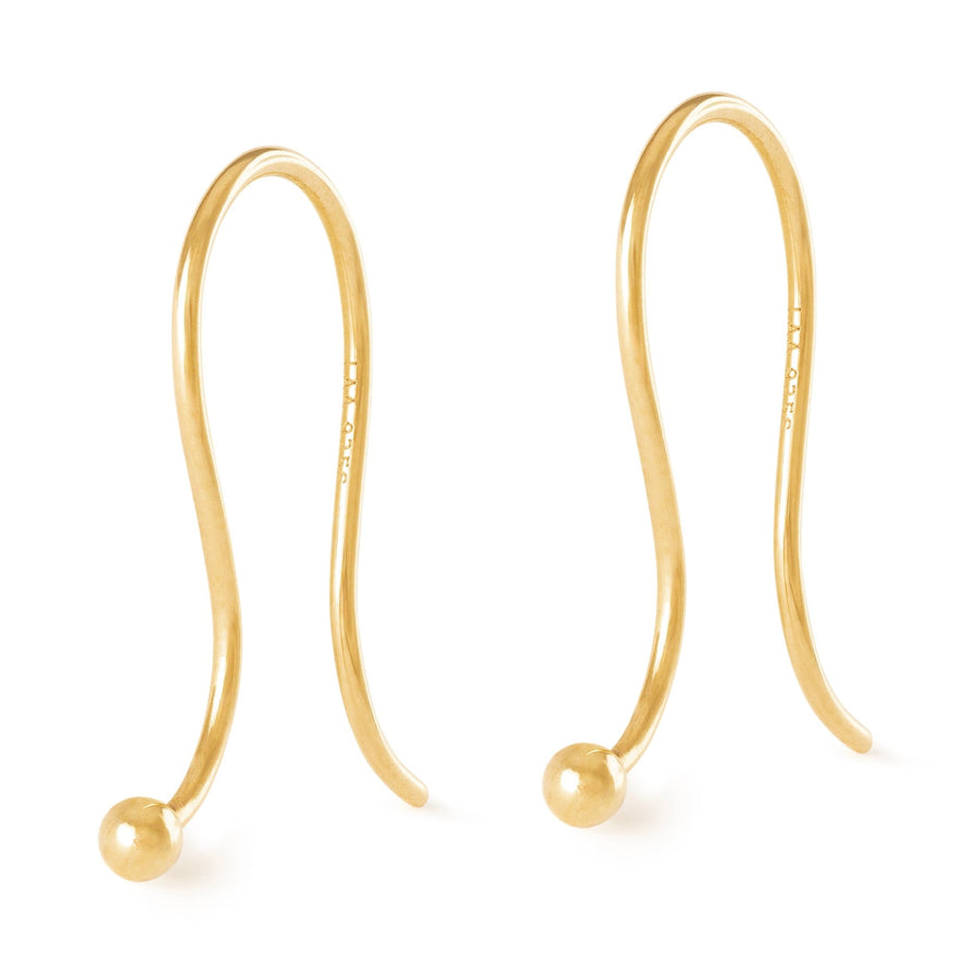 Gold Plated Customizable Hook Earrings TGPEA - 00007TrollbeadsTGPEA - 00007