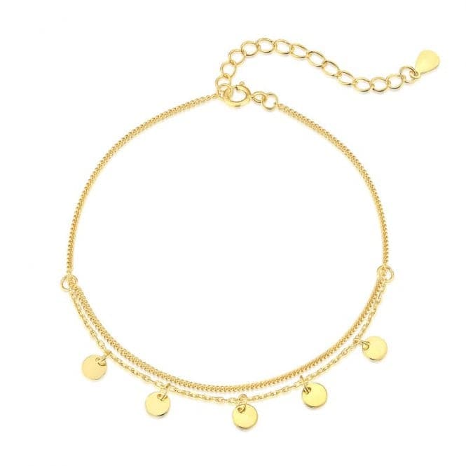 Gold Plated Disc Charm Bracelet ERLB021Ellie Rose LondonERLB021