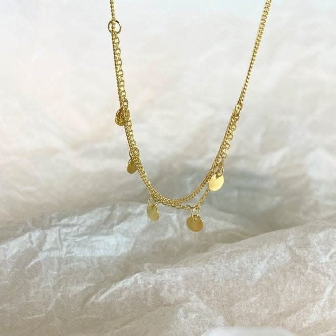 Gold Plated Disc Charm Bracelet ERLB021Ellie Rose LondonERLB021