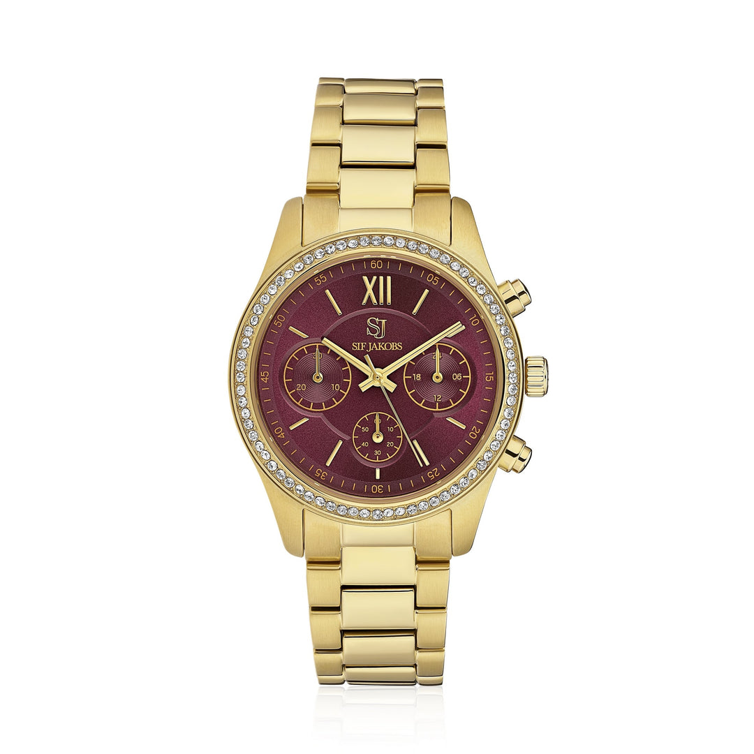 Gold Plated Domenica Watch SJ - W2407 - CZ - YGSif JakobsSJ - W2407 - CZ - YG