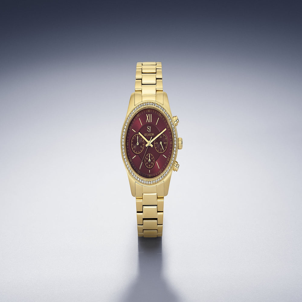 Gold Plated Domenica Watch SJ - W2407 - CZ - YGSif JakobsSJ - W2407 - CZ - YG