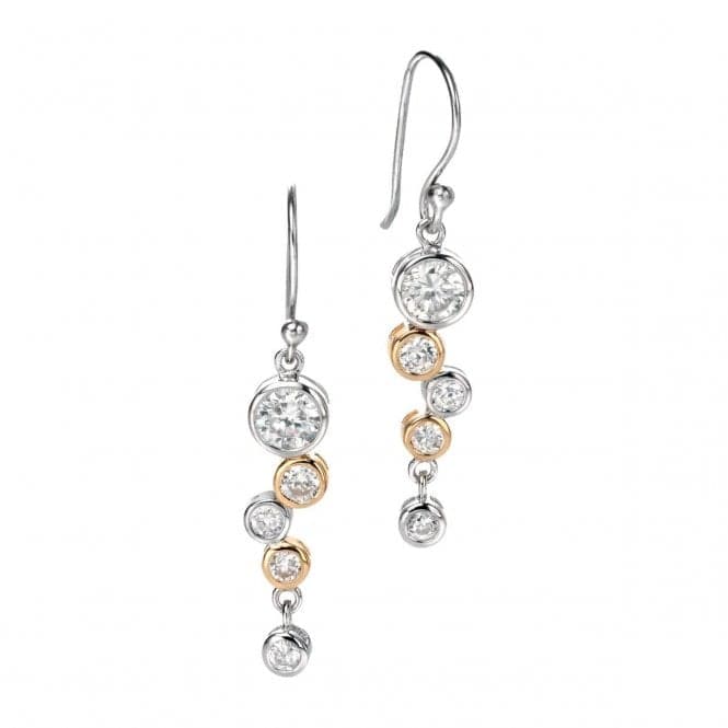 Gold Plated Drop Cubic Zirconia Earrings E4128CFiorelli SilverE4128C