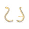 Gold Plated Ellera Waves Earrings SJ - E3890 - CZ - YGSif JakobsSJ - E3890 - CZ - YG