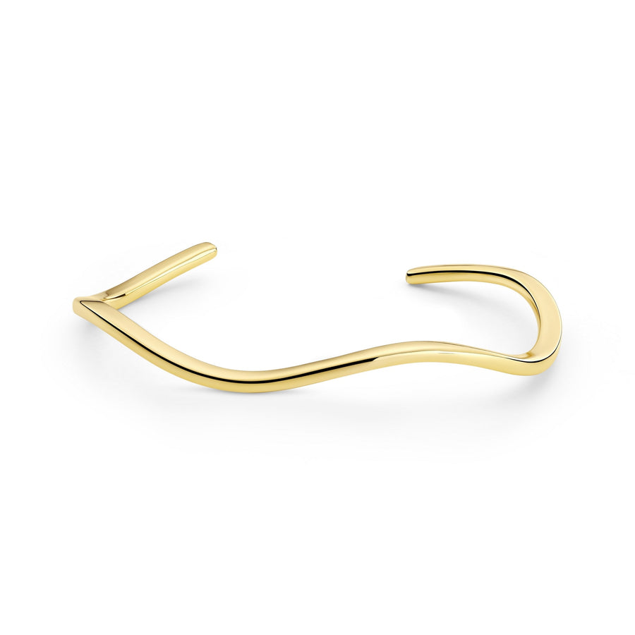 Gold Plated Ellera Waves Pianura Bangle SJ - BG3879 - YGSif JakobsSJ - BG3879 - YG