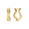 Gold Plated Ellera Waves Pianura Medio Earrings SJ - E3859 - YGSif JakobsSJ - E3859 - YG