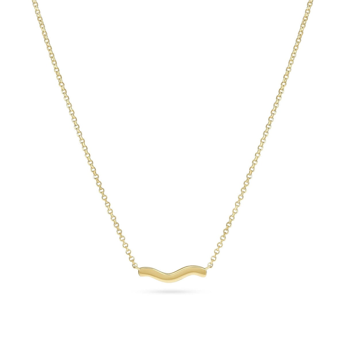 Gold Plated Ellera Waves Pianura Necklace SJ - N3859 - YGSif JakobsSJ - N3859 - YG