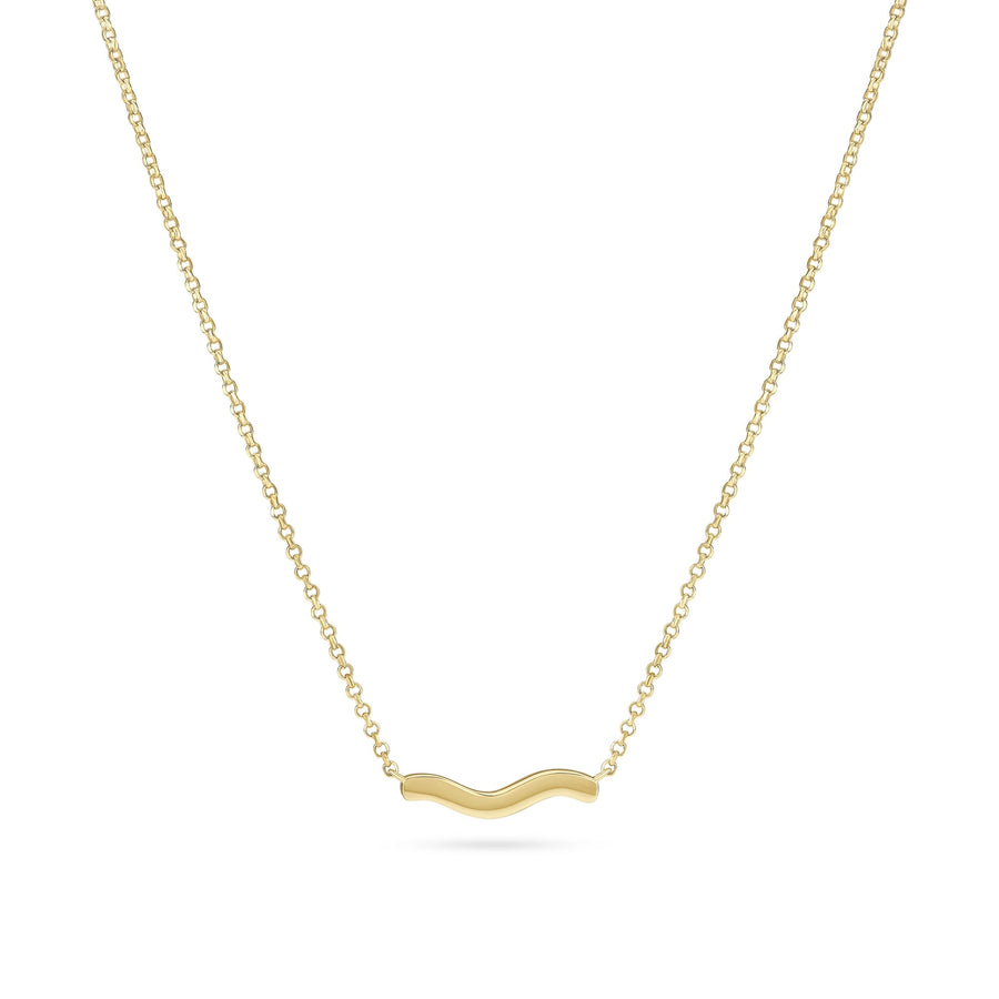 Gold Plated Ellera Waves Pianura Necklace SJ - N3859 - YGSif JakobsSJ - N3859 - YG