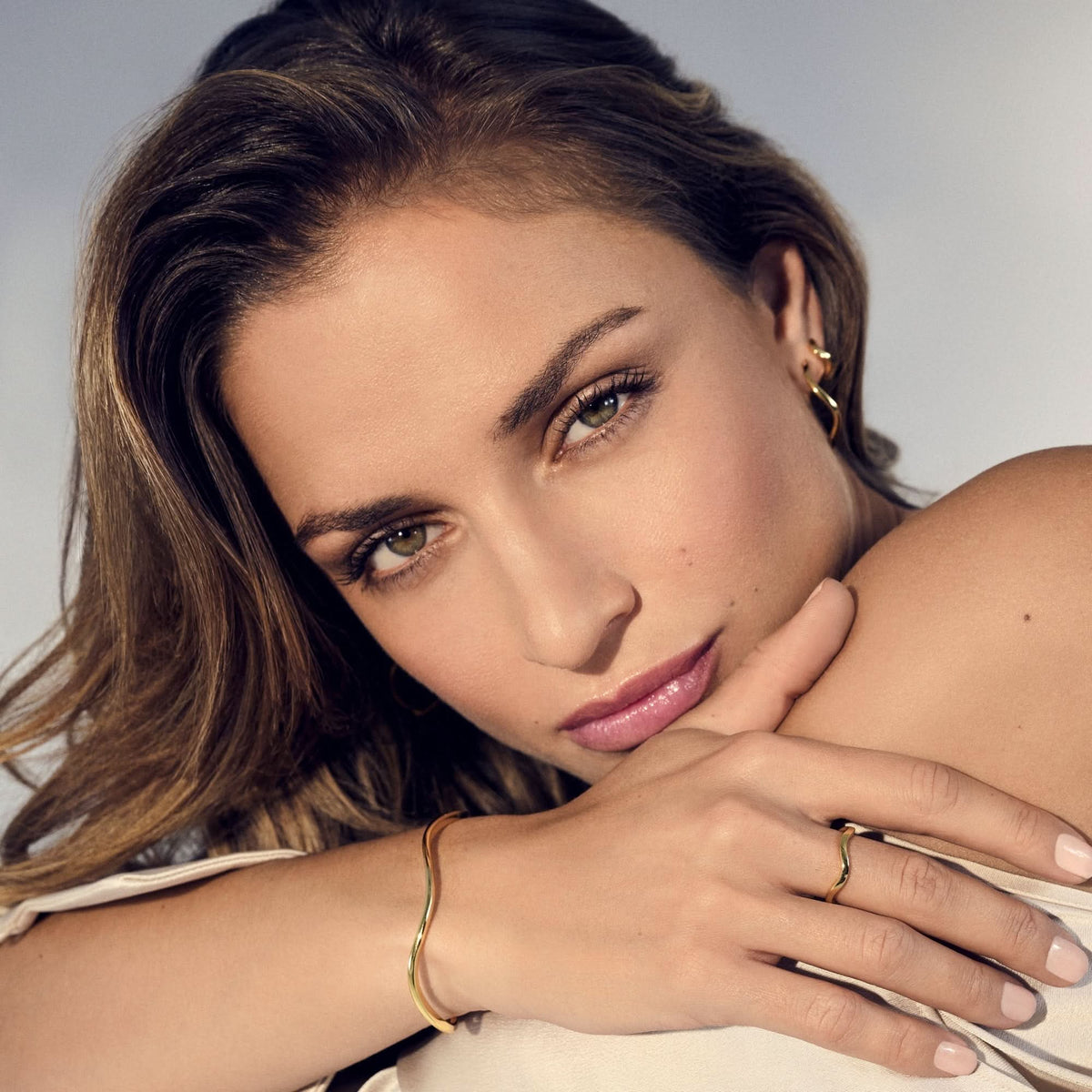 Gold Plated Ellera Waves Pianura Ring SJ - R3869 - YGSif JakobsSJ - R3869 - YG - 50