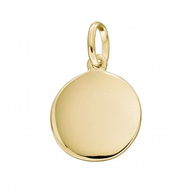 Gold Plated Engravable Disc PendantBeginningsP1590