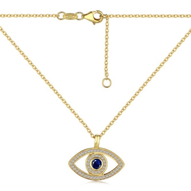 Gold Plated Evil Eye Necklace ERLN013Ellie Rose LondonERLN013