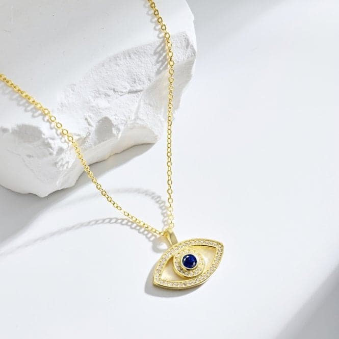 Gold Plated Evil Eye Necklace ERLN013Ellie Rose LondonERLN013