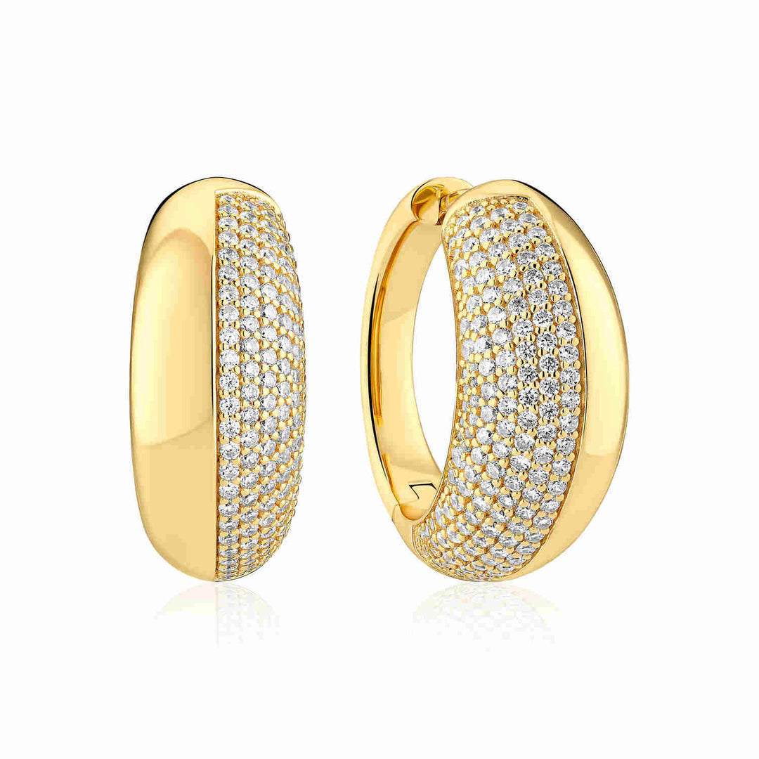 Gold Plated Fasano Grande Earrings SJ - E2488 - CZ - YGSif JakobsSJ - E2488 - CZ - YG