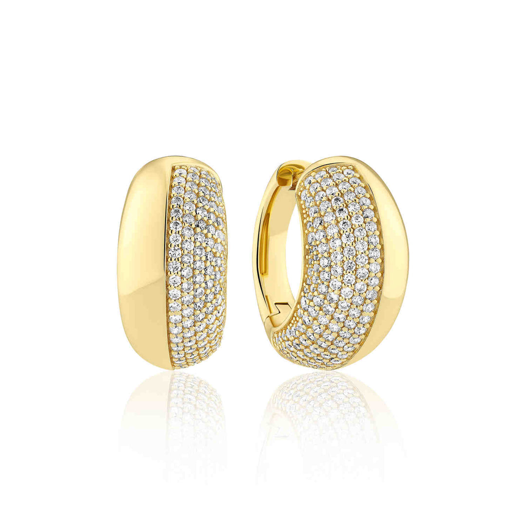 Gold Plated Fasano Piccolo Earrings SJ - E2487 - CZ - YGSif JakobsSJ - E2487 - CZ - YG