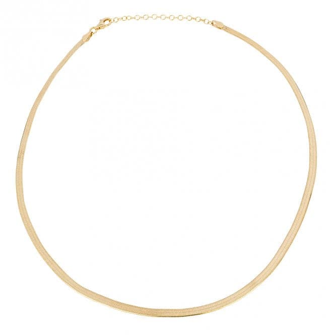 Gold Plated Flat Herringbone 40+6cm Necklace N4535BeginningsN4535