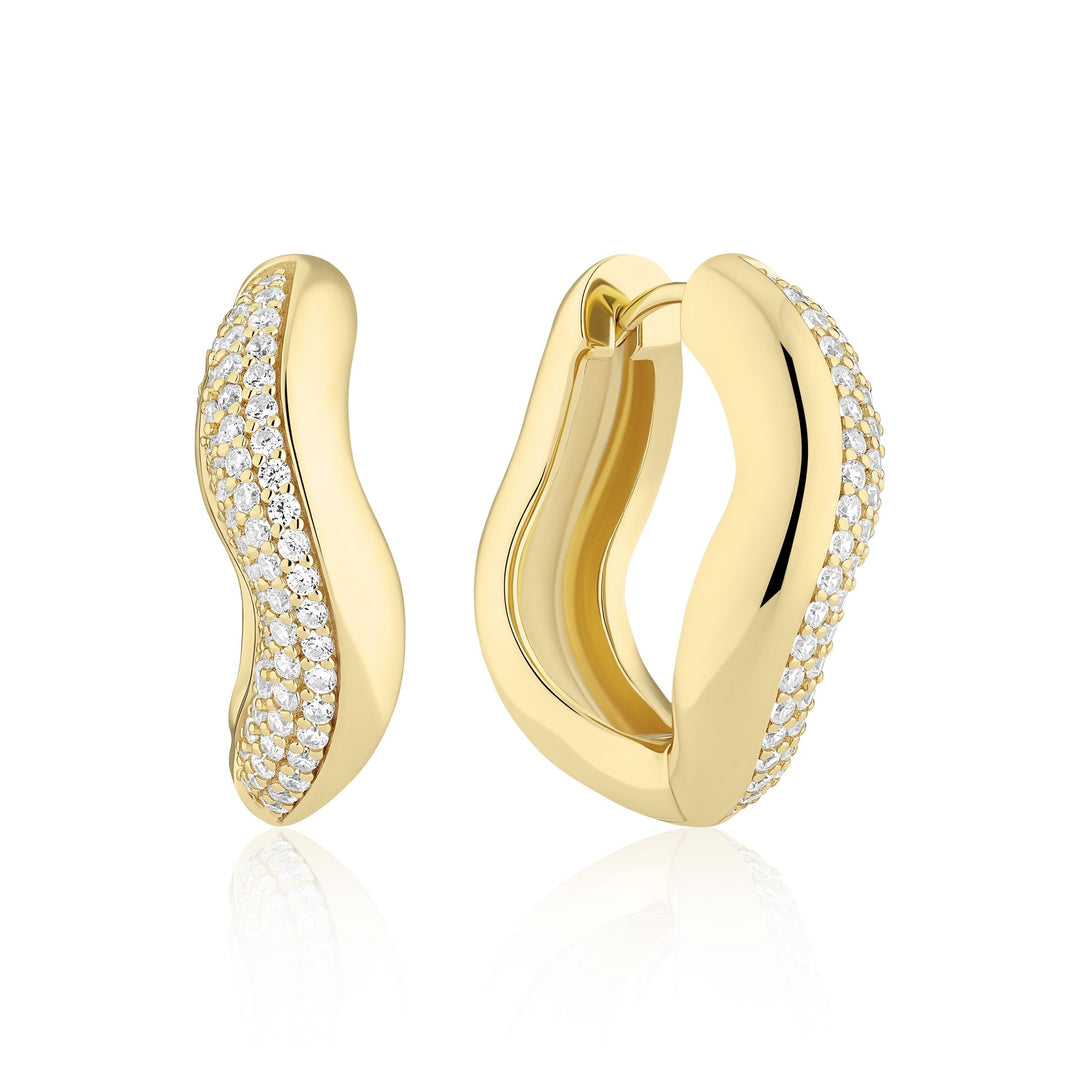 Gold Plated Glorenza Grande Earrings SJ - E2483 - CZ - YGSif JakobsSJ - E2483 - CZ - YG