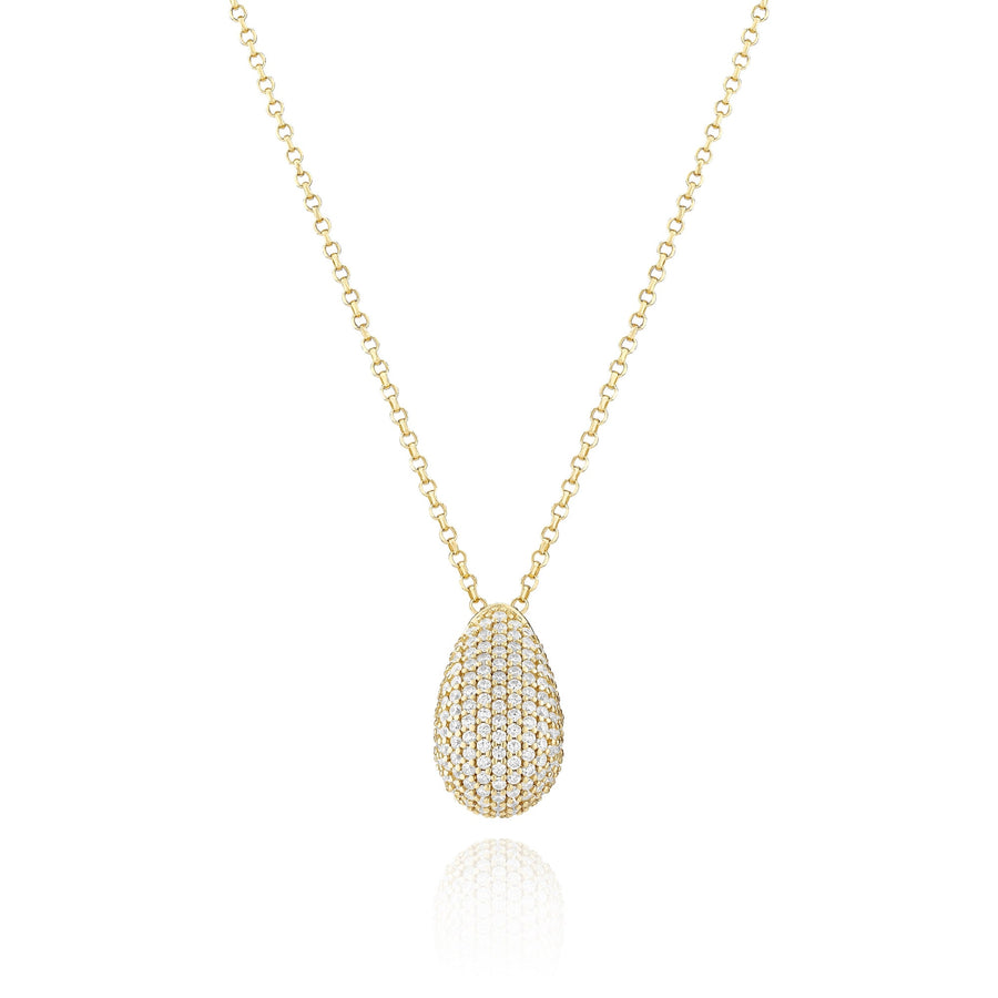 Gold Plated Goccia Altro Necklace SJ - N2480 - CZ - YGSif JakobsSJ - N2480 - CZ - YG