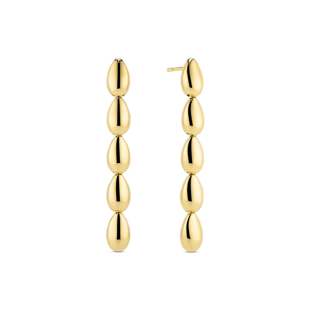 Gold Plated Goccia Cinque Pianura Earrings SJ - E2593 - YGSif JakobsSJ - E2593 - YG