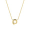 Gold Plated Goccia Circolo Pianura Necklace SJ - N2586 - YGSif JakobsSJ - N2586 - YG