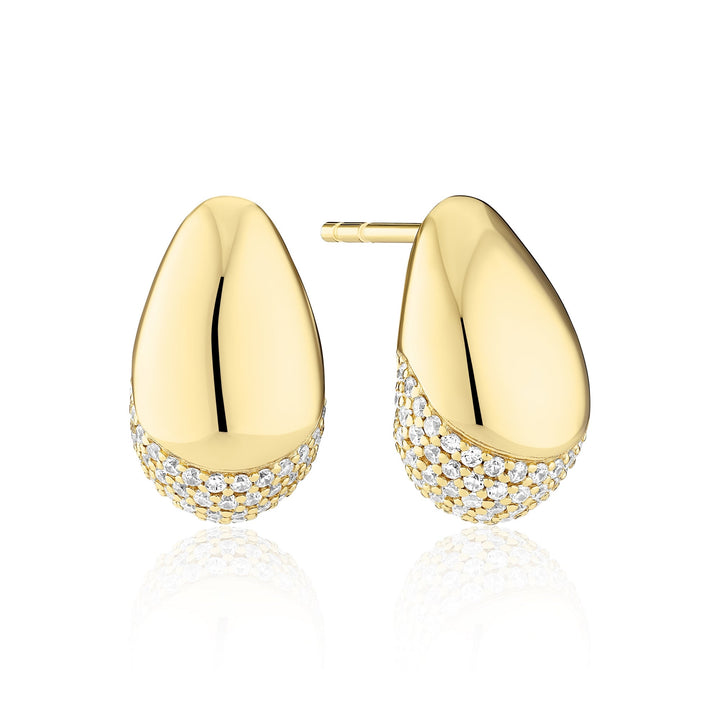 Gold Plated Goccia Earrings SJ - E2479 - CZ - YGSif JakobsSJ - E2479 - CZ - YG