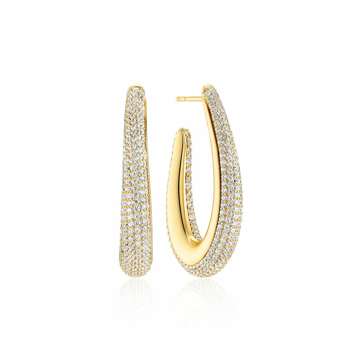 Gold Plated Goccia Piccolo Earrings  SJ - E2484 - CZ - YGSif JakobsSJ - E2484 - CZ - YG