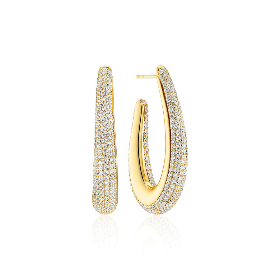 Gold Plated Goccia Piccolo Earrings  SJ - E2484 - CZ - YGSif JakobsSJ - E2484 - CZ - YG