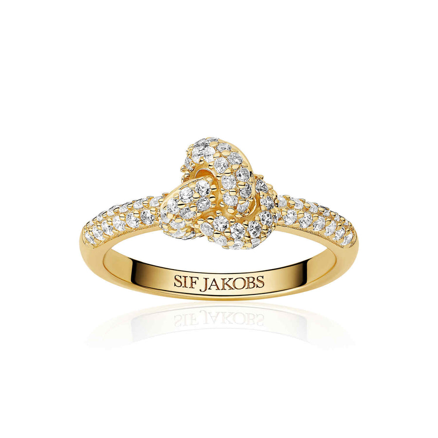 Gold Plated Imperia Piccolo Ring SJ - R10751 - CZ - YGSif JakobsSJ - R10751 - CZ - YG - 50