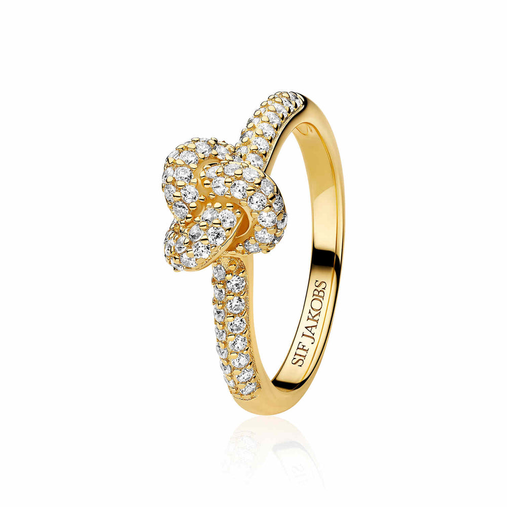 Gold Plated Imperia Piccolo Ring SJ - R10751 - CZ - YGSif JakobsSJ - R10751 - CZ - YG - 50