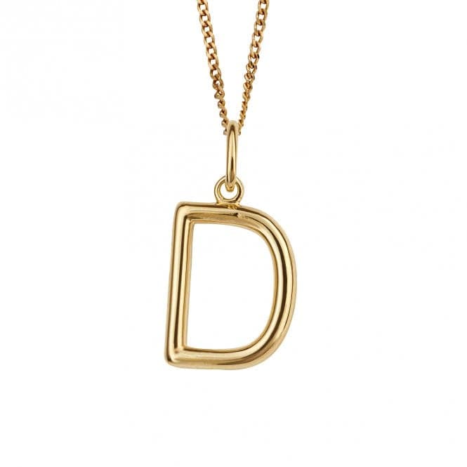 Gold Plated Initial Letter D Pendant P5130BeginningsP5130