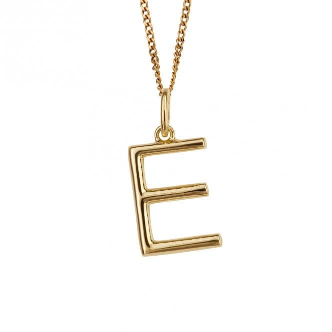 Gold Plated Initial Letter E Pendant P5131BeginningsP5131