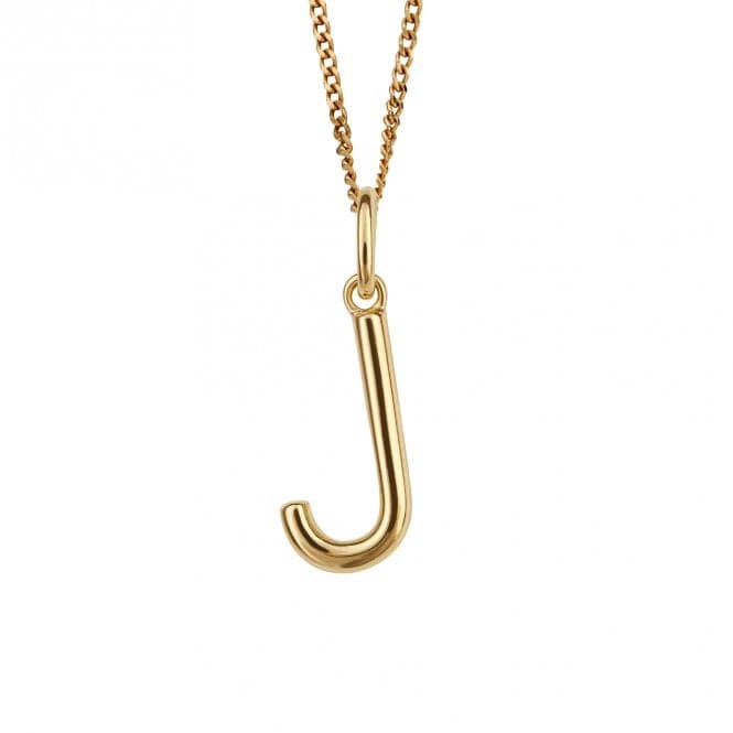 Gold Plated Initial Letter J Pendant P5136BeginningsP5136