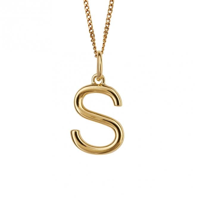 Gold Plated Initial Letter S Pendant P5145BeginningsP5145