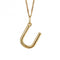 Gold Plated Initial Letter U Pendant P5147BeginningsP5147