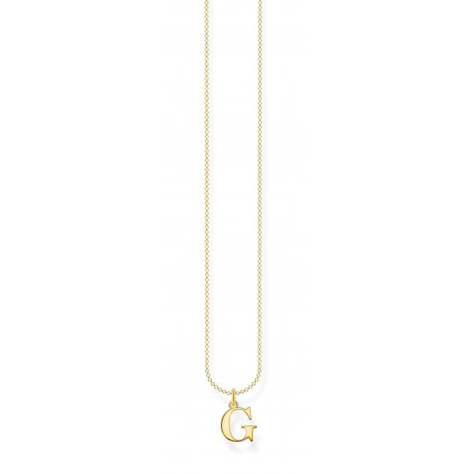 Gold Plated Letter G Necklace KE2016 - 413 - 39 - L45VThomas Sabo Charm Club CharmingKE2016 - 413 - 39 - L45V